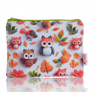 Gyerek pénztárca mütyürtartó textil bagolyka mintás 16x12 cm, Táska & Tok, Pénztárca & Más tok, Pénztárca, Gyerek pénztárca, Varrás, MESKA