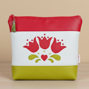 Neszesszer univerzális bármitartó tulipán párta mintás 23x19 cm, Táska & Tok, Neszesszer, Varrás, MESKA