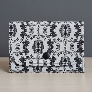  Pénztárca textil barokk mintával  12x9,5 cm, Táska & Tok, Pénztárca & Más tok, Pénztárca, Női pénztárca, Varrás, MESKA