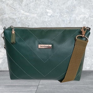 2in1 válltáska oldaltáska steppelt mintával zöld 23x15 cm, Táska & Tok, Kézitáska & válltáska, Vállon átvethető táska, Mindenmás, Virágkötés, MESKA