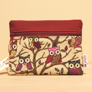 Gyerek pénztárca mütyürtartó textil bagoly mintás 16x12 cm, Táska & Tok, Pénztárca & Más tok, Pénztárca, Gyerek pénztárca, Varrás, MESKA