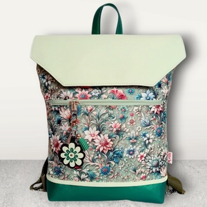 4in1 univerzális hátitáska oldaltáska kulcstartó szett zöld/menta 30x35 cm - Meska.hu