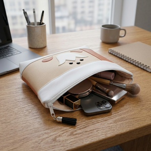 Neszesszer univerzális bármitartó tulipán mintás trikolor 23x18 cm - táska & tok - neszesszer - Meska.hu