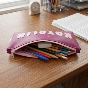 Névre szóló tolltartó szemüvegtok sminktartó textilbőrből 22x9 cm - táska & tok - neszesszer - Meska.hu