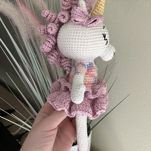 Amigurumi horgolt egyszarvú - játék & sport - plüssállat & játékfigura - unikornis - Meska.hu