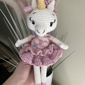 Amigurumi horgolt egyszarvú - játék & sport - plüssállat & játékfigura - unikornis - Meska.hu