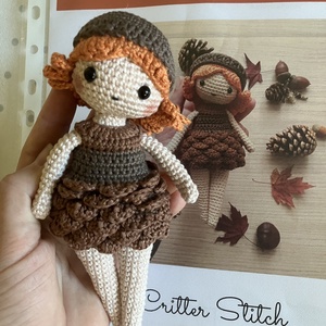 Horgolt ősz baba  - Meska.hu