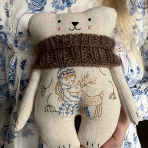 Modern hímzett maci  - játék & sport - plüssállat & játékfigura - maci - Meska.hu