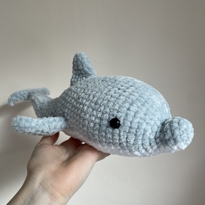 Zsenília amigurumi delfin  - játék & sport - plüssállat & játékfigura - delfin, bálna - Meska.hu