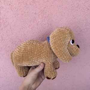 Kézzel horgolt plüss kutya - játék & sport - plüssállat & játékfigura - kutya - Meska.hu