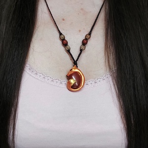Róka amulett vörösjáspissal  - ékszer - nyaklánc - medálos nyaklánc - Meska.hu