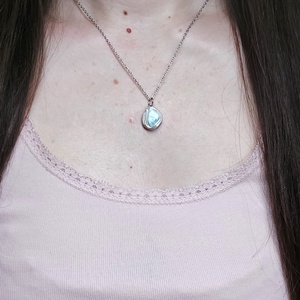Larimar ásvány nyaklánc  - ékszer - nyaklánc - medálos nyaklánc - Meska.hu