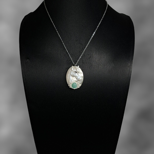 Ló smaragddal  - ékszer - nyaklánc - medálos nyaklánc - Meska.hu