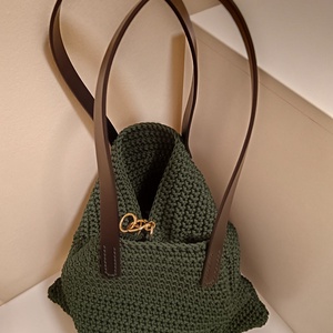 Trio Verde Long  kézzel horgolt, 3-féleképpen hordható táska - táska & tok - variálható táska - Meska.hu Trio Verde Long  kézzel horgolt, 3-féleképpen hordható táska - táska & tok - variálható táska - Meska.hu