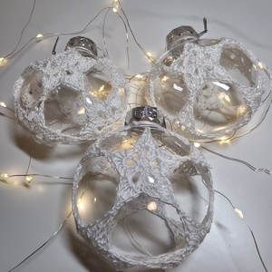 Horgolt csipke  - karácsony - karácsonyi lakásdekoráció - karácsonyfadíszek - Meska.hu