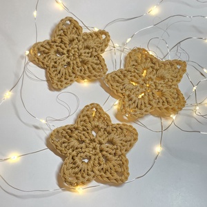 Horgolt csillag karácsonyfa dísz - Meska.hu