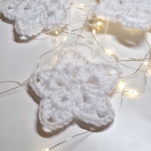 Horgolt csillag karácsonyfa dísz - Meska.hu