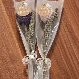  Horgolt Bársony Tulipán � Örök virág Nőnapra, díszcsomagolásban - otthon & életmód - virágdekoráció - virágok - szálas virág - Meska.hu