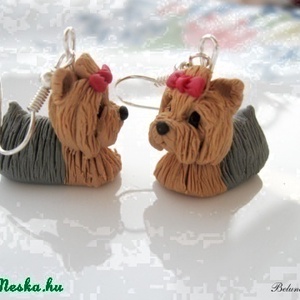 Yorkshire terrier-fülbevaló - ékszer - fülbevaló - lógó fülbevaló - Meska.hu