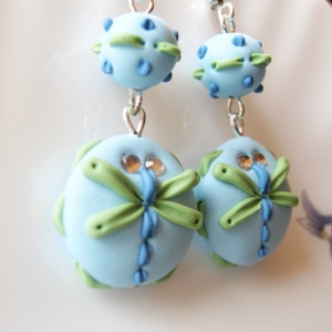 Szitakötő-fülbevaló -  - Meska.hu