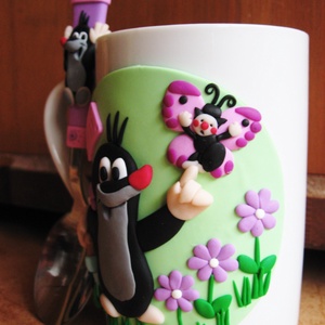 Kisvakond bögre+teáskanál -  - Meska.hu