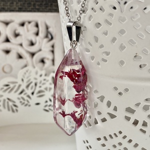 Tűzgyöngyvirág inga-műgyanta medál,II. - ékszer - nyaklánc - medál - Meska.hu