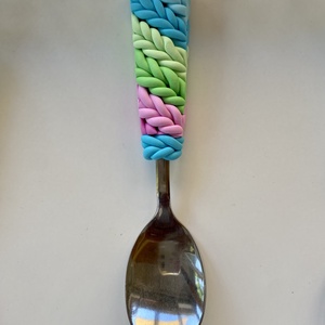 Kötött mintás kiskanál, Otthon & Életmód, Konyhafelszerelés, tálalás, Tálalás, Kanál & Villa, Gyurma, MESKA