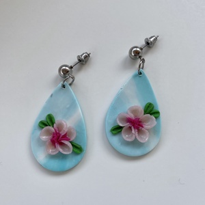 Cseresznye virgos csepp fülbevaló 1. - ékszer - fülbevaló - lógó fülbevaló - Meska.hu