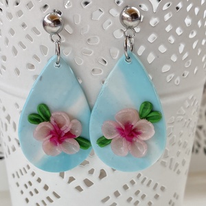 Cseresznye virgos csepp fülbevaló 1. - ékszer - fülbevaló - lógó fülbevaló - Meska.hu