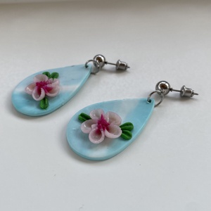 Cseresznye virgos csepp fülbevaló 1. - ékszer - fülbevaló - lógó fülbevaló - Meska.hu