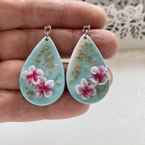 Cseresznye virgos csepp fülbevaló 2. - ékszer - fülbevaló - lógó fülbevaló - Meska.hu