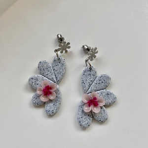 Cseresznye virgos legyező forma fülbevaló , Ékszer, Fülbevaló, Lógó fülbevaló, Gyurma, MESKA