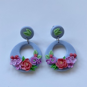 Tavaszi virgok fülbevaló  - ékszer - fülbevaló - lógó fülbevaló - Meska.hu