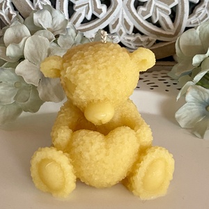 Méhviasz gyertya-Teddy maci, Esküvő, Dekoráció, Gyertya & Gyertyatartó, Gyertya-, mécseskészítés, MESKA