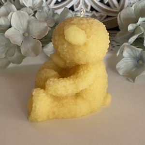 Méhviasz gyertya-Teddy maci - esküvő - dekoráció - gyertya & gyertyatartó - Meska.hu