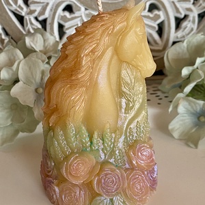 Méhviasz gyertya-Tündér �s Paripa - esküvő - dekoráció - gyertya & gyertyatartó - Meska.hu