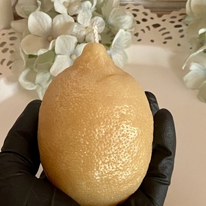 Méhviasz gyertya-citrom - esküvő - dekoráció - gyertya & gyertyatartó - Meska.hu