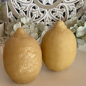 Méhviasz gyertya-citrom - esküvő - dekoráció - gyertya & gyertyatartó - Meska.hu