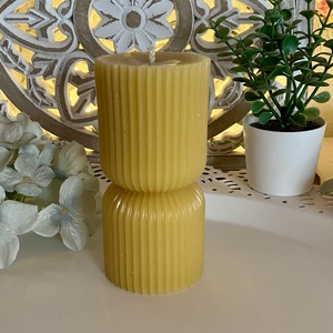 Méhviasz gyertya- Norvég stílusú henger ll.  - Meska.hu