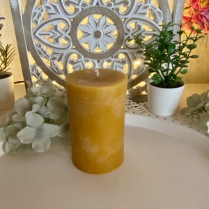 Méhviasz gyertya-  nagy  henger  - Meska.hu