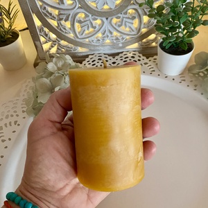 Méhviasz gyertya-  nagy  henger  - esküvő - dekoráció - gyertya & gyertyatartó - Meska.hu