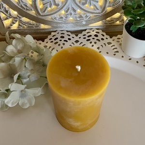 Méhviasz gyertya-  nagy  henger  - esküvő - dekoráció - gyertya & gyertyatartó - Meska.hu