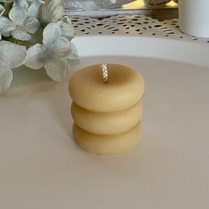 Méhviasz gyertya-kicsi gyűrűs henger, Esküvő, Dekoráció, Gyertya & Gyertyatartó, Gyertya-, mécseskészítés, MESKA