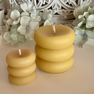 Méhviasz gyertya-nagy gyűrűs henger - esküvő - dekoráció - gyertya & gyertyatartó - Meska.hu