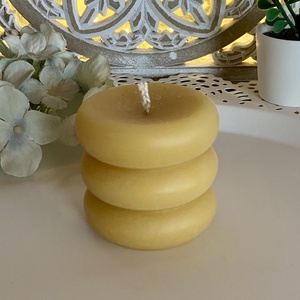 Méhviasz gyertya-nagy gyűrűs henger - esküvő - dekoráció - gyertya & gyertyatartó - Meska.hu