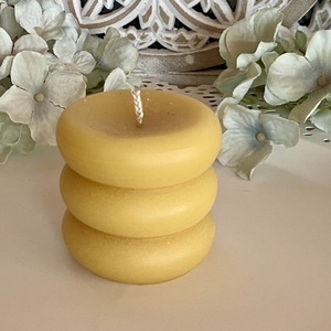 Méhviasz gyertya-nagy gyűrűs henger - Meska.hu