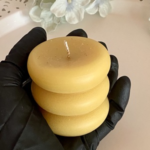 Méhviasz gyertya-nagy gyűrűs henger - esküvő - dekoráció - gyertya & gyertyatartó - Meska.hu