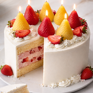 Méhviasz gyertya-Eper forma - esküvő - dekoráció - gyertya & gyertyatartó - Meska.hu