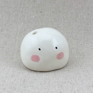 Hógolyó kerámiából, mini váza #5 - karácsony - karácsonyi lakásdekoráció - karácsonyi manók, figurák - Meska.hu