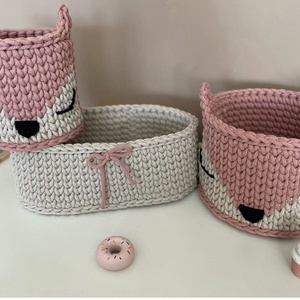 Horgolt játéktároló, állatos horgolt tároló, gyermekszobai tároló, gyermekszobai rendszerező - otthon & életmód - babaszoba, gyerekszoba - Meska.hu